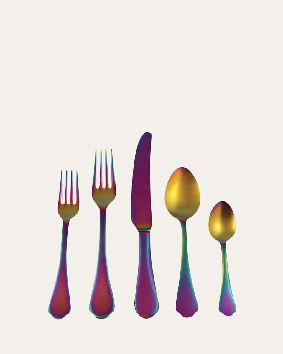 Dolce Vita Pewter Rainbow 5-Piece Flatware Set
